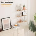 thumbnail image 6 of Floating Shelves for Projector 15.75 * 6 Inch 1 Set Wooden Shelf for Wall No Drill Wall Mounted Under TV Shelf for Storage Hanging Shelf for Bathroom Living Room Bedroom Kitchen (Black), 6 of 8