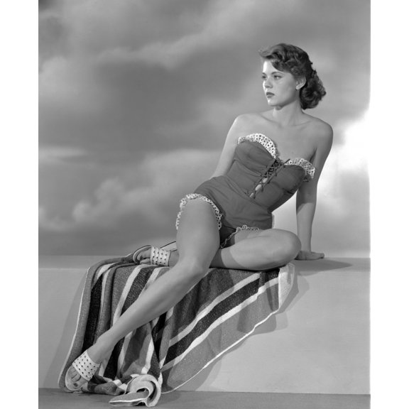 Peggy Castle wearing a bathing suit Photo Print (8 x 10)