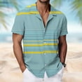 thumbnail image 2 of Tisuna Casual Summer Shirts For Men Floral Print Short Sleeve Lapel Collar Tops Comfortable Leisure Men'S Button Down Hawaii Shirts Light Blue Size Xl, 2 of 5