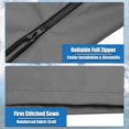 thumbnail image 5 of Unique Bargains Square Frame Bimini Top Storage Boot Cover with 2 Fixed Straps Boat Bimini Storage Bag Sun Resist Universal for 3 Bow 4 Bow 1 Set Charcoal Gray 97 in, 5 of 7