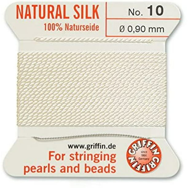 Griffin Bead Cord 100% Natural Silk White #10 - Walmart.com