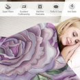 thumbnail image 3 of Pratyus Purple Rose Lace Border Pink Flowers Print Throw Blanket Soft Cozy Flannel Material All Seasons Gifts for Couch Bed Sofa - Pack of 1 40x50in, 3 of 6