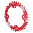 thumbnail image 3 of Plato de bicicleta de montaña de aleación de aluminio de 38T, estrecho y ancho, para BCD de 104 mm, rojo, actualización de una sola velocidad, 3 of 8