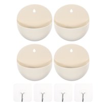 4 Pcs Hydroponic Wall-Mounted Flower Pot Rail Plastic Flowerpot Indoor Pots Outdoor Bucket