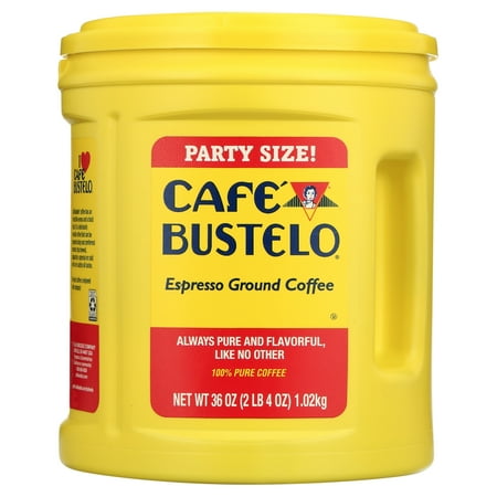 Cafe Bustelo Espresso Ground Coffee, Dark Roast, 36-Ounce Canister