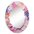 thumbnail image 2 of DESIGN ART Designart "Pink and Orange Explosions Of Color III" Abstract Modern Wall Mirror 20in.x30in., 2 of 4