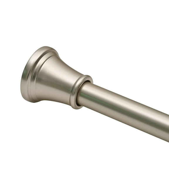 Utopia Alley Adjustable 72-In Shower Curtain Tension Rod - Rust-Proof Aluminum with Rubber End Cap, No Drill Installation - Extendable & Retractable, Wall-to-Wall Easy to Hang, Brushed Nickel Finish