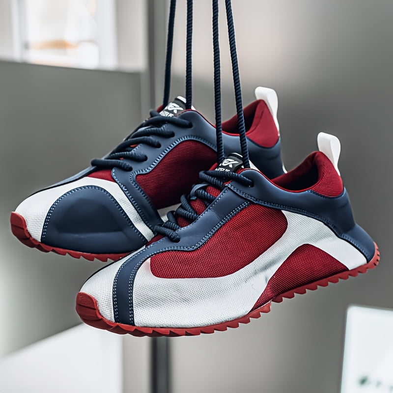 Perfect-2026 New Men'S All-Season Low-Top Casual Sneakers - Durable Outdoor Hiking & Daily Wear Shoes, Sleek Sporty Design, Fabric ， Breathable Fabric & Synthetic Upper, Thick Cushioned PVC Sole for