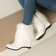 thumbnail image 6 of White Womens Short Boots With Side Zipper And Flat Sole For Winter Comfort And Style, 6 of 6