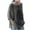 Gray, variant on HAiming Women's Plus Size 3/4 Sleeve Shirts Cotton Linen Casual Loose Solid Color Crewneck Tunic Tops Blouses