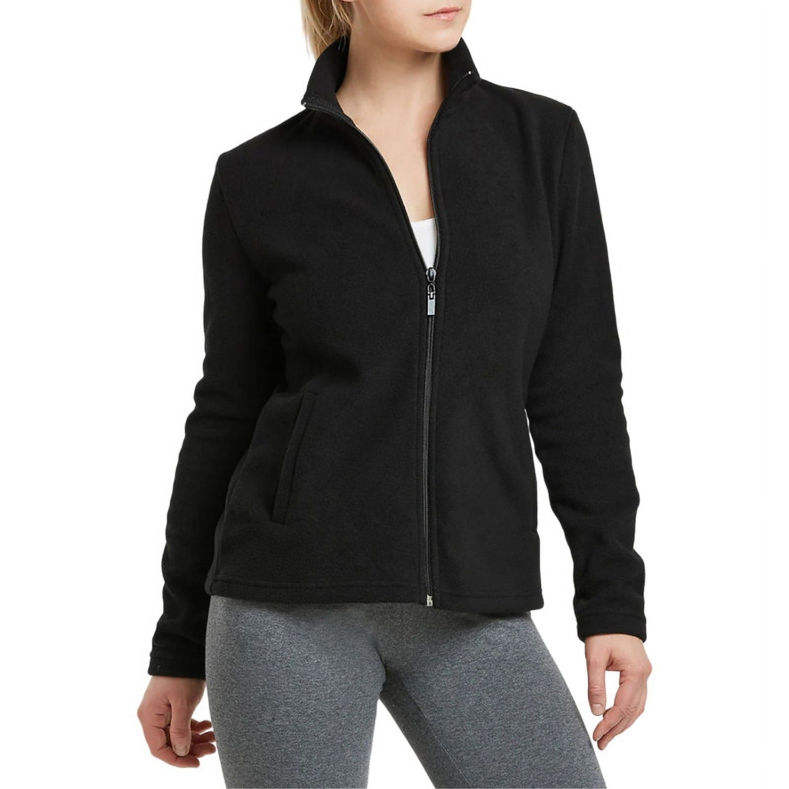 Women’s Polar Fleece Jacket with Pockets Full Zip Up S-3XL Regular & Plus Long Sleeve Lightweight Warm Coat Spring Fall Winter Activewear Womenswear