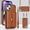 Brown, variant on MYKOMI for iPhone 15 Case 6.1 Inches, Crossbody Purse Wristlet Shoulder Strap Trendy Protective Cover for iPhone 15