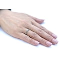 thumbnail image 3 of Womens 4x4mm Round Clear CZ Stainless Steel Small Delicate Band Wedding Ring Set - Size 5, 3 of 8