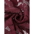 thumbnail image 4 of DARING DIVA Women's Ruffled Hem Floral Lace Crop Shrug Cardigan 3X-Large Burgundy, 4 of 6