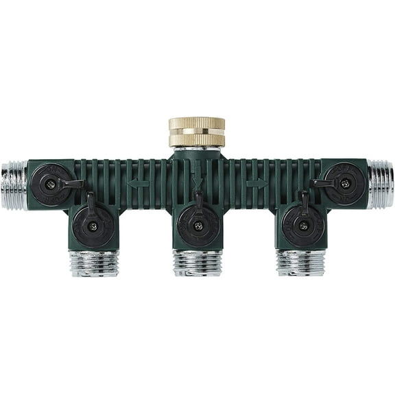 Orbit 3 Pack 5 Port Zinc Hose Faucet Yard Watering Manifold
