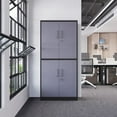thumbnail image 2 of Fesbos Metal Storage Cabinets with Lock Door and Shelves, Steel Garage Tool Cabinets for Home,Office, Warehouse,Lockers(71"-Black Gray), 2 of 7
