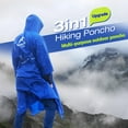 thumbnail image 4 of Naturehike, Rain Ponchos, Multi-purpose Outdoor Rain Poncho with Hood, Lightweight Reusable Raincoat, Waterproof PU 3000/4000 MM, Unisex Adult Rain Poncho for Hiking/Camping/Emergency/Fishing, 4 of 15