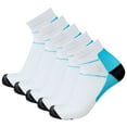 thumbnail image 2 of B91xZ Men's Athletic Socks Moisture-Wicking with Odor Control,white S/M, 2 of 3