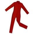 thumbnail image 2 of Raenseen Kids Boys Girls Full Length Bodysuit Unitards Spandex Zentai Costumes Gymnastics Leotard Red XXL, 2 of 8
