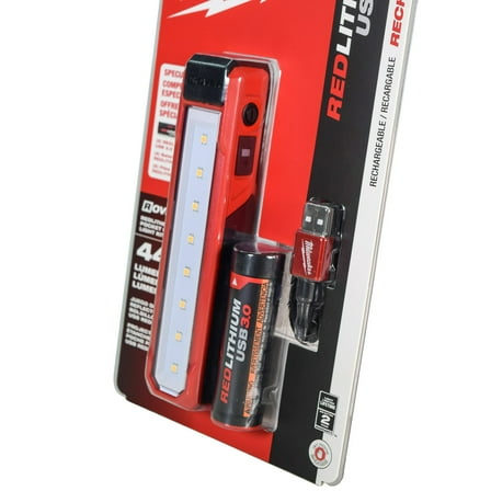 Milwaukee 2112-22H 445 Lumens LED USB Rover Pocket Flood Light Kit with (2) USB 3.0 Ah Batteries