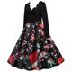 thumbnail image 4 of Vestidos para mujer Vestidos de otoño Cuello en V Manga larga Vestido de fiesta de Navidad Vestido vintage para mujer Odeerbi  ODB-5, 4 of 8