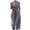Gray, variant on ABATAB Plus Size Jumpsuit for Womens Dressy Casual One Piece Romper Cold Shoulder Flowy Wide Leg Baggy Outfits for Summer