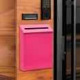 thumbnail image 6 of Wall Mount Mailbox Metal Postbox Newspaper Holder Box for Outside Front Door Rose Red, 6 of 8