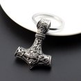 thumbnail image 2 of Keychain Vikings Thor's Hammer Majonir Man Black, 2 of 5
