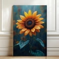 thumbnail image 4 of Sunflower Flower Canvas Wall Art 8x12 inches - Muted Antique Rustic Botanical Sunflower Flower Watercolor Artwork for Bedroom, 4 of 5