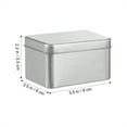 thumbnail image 2 of OULII 1Set Square Storage Container for Small Metal Container Gold Titanium Women Emergency Rescue, 2 of 6