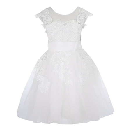 

Summer Dresses For Girls Children S Lace Tulle Wedding Flower Junior Bridesmaid Sun Dress