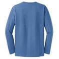 thumbnail image 6 of District Made DT105 Mens Perfect Weight Long Sleeve Tees, Maritime Blue - Large, 6 of 6