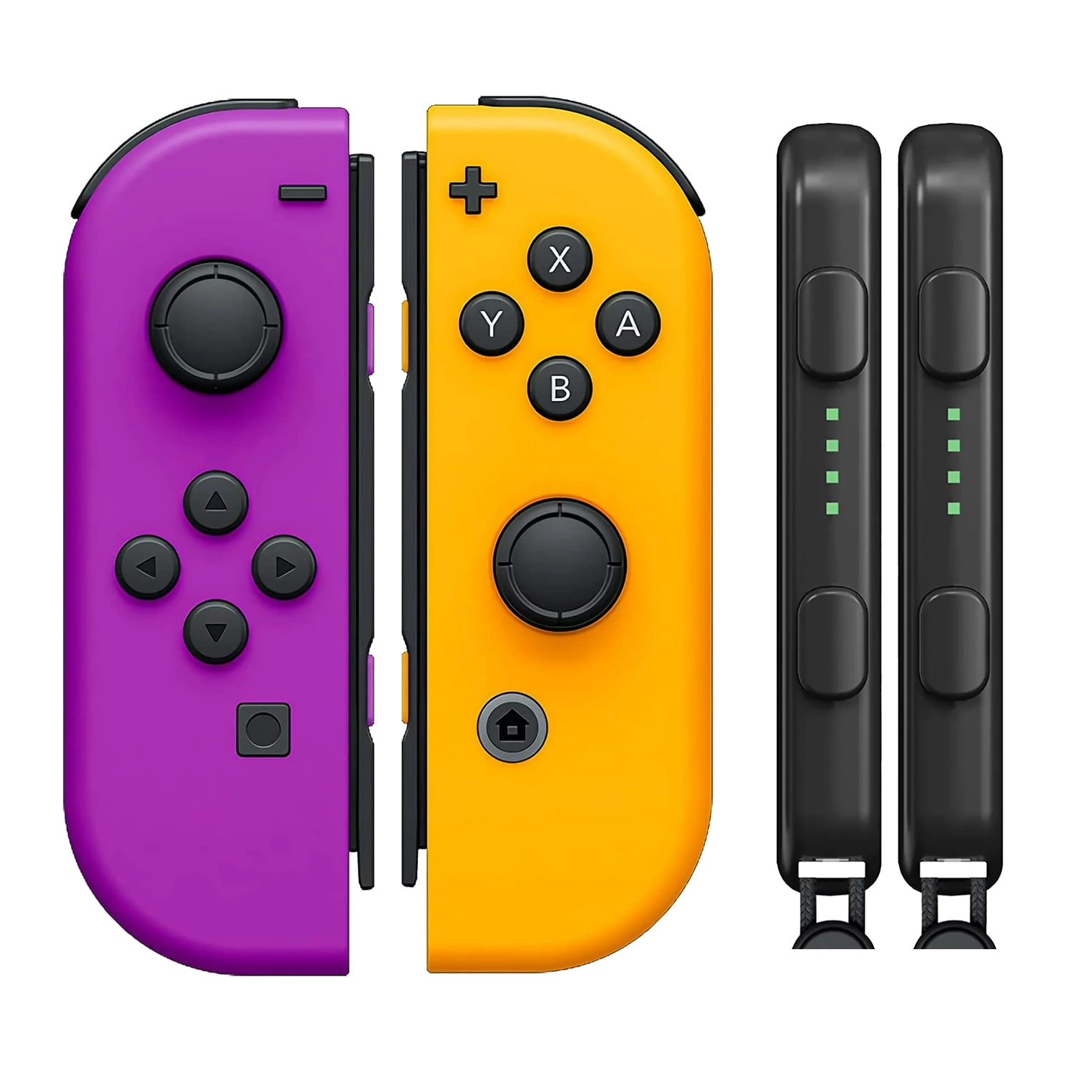LLYYAH Wireless (L/R) Compatible with Switch - Neon Purple/Neon Orange Game Joypad -