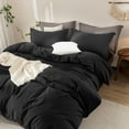 thumbnail image 2 of 100% Washed Cotton Dark Orange Duvet Cover Oversize Queen Size Bedding Set Cover 1 Duvet Cover with Zipper Closure Plus 2 Pillowcases, 98inch x 98inch, 2 of 7
