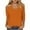 Orange, variant on Women's 3/4 Sleeve Tops Solid Color Slim Fit Shirts V Neck Cold Shoulder Elegant Pullover Tunic T-Shirts, 2024 Clothes Basic Going Out Tops