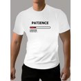 thumbnail image 1 of Men's PATIENCE LOADING Illustration Pattern T-shirt, Crew Neck And Short Sleeve Tee, Casual And Stylish Tops For Summer Outdoors Leisurewear, 1 of 5