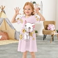 thumbnail image 5 of Kitten Yellow Flower Girls Short Sleeve Dress A Line Sun Protection Breathable Comfort Sundress 2T, 5 of 8