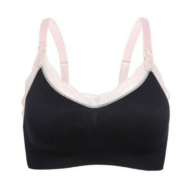 Women's Lace Nursing Bra Wireless Sleeping Maternity Bras Breastfeeding