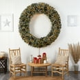 thumbnail image 5 of Nearly Natural Giant Christmas PVC Flocked Clear Prelit LED Corded Wreath, 72" (Green), 5 of 7