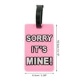 thumbnail image 2 of Unique Bargains 1 Pc SORRY Pattern Luggage Tag for Travelling Pink, 2 of 5