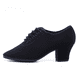thumbnail image 1 of Zapatos de baile latino para adultos, tela Oxford, zapatos de ballet cuadrados negros para mujer, zapatos de baile social, 1 of 1
