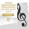 thumbnail image 2 of Case Yard iPhone-SE Case Clear Soft & Flexible TPU Ultra Low Profile Slim Fit Thin Shockproof Transparent Bumper Protective Cover Drop Protective Cell Phone Cases (Music Is The Answer), 2 of 8