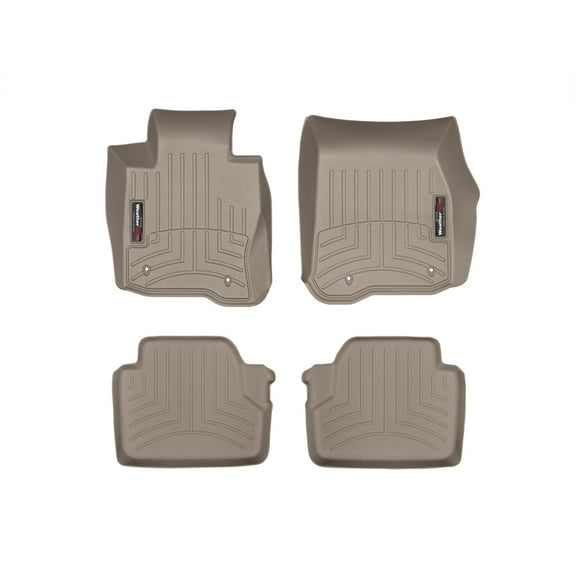 WeatherTech Custom Fit FloorLiners compatible with BMW 428i, 435i, 440i, 430i - 1st & 2nd Row (2-pc. Rear Liner), Tan