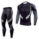 thumbnail image 2 of Qarigey Ropa interior térmica masculina Traje de compresión Calzoncillos largos Invierno Deportes al aire libre Función Ropa de entrenamiento Fitness conjuntos de ropa Negro SG Qarigey AP013677-05, 2 of 6