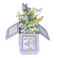 thumbnail image 2 of Huepoe 3D Pop-Up Butterfly Bouquet Greeting Card, Birthday Card with Envelope, Purple Butterfly Gift for Family Friends, 6.22", 2 of 7