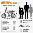 thumbnail image 6 of Peak 750W Motor Electric Moutain Bike, 16" Fat Tire Electric Bike for Teenagers, 48V 15Ah Battery, UL2849, 6 of 7
