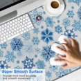 thumbnail image 2 of Long Mouse Pads for Desk,Blue Christmas Snowflake Pattern Desk Mats on Top Of Desks, Desk Mouse Pad Extra Large with 3mm Non-Slip Base and Stitched Edge for Gaming,Office,Work,Home 47.3x23.6in, 2 of 5
