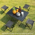 thumbnail image 3 of Chaise d'Extérieur Camping Portable Pliable Aluminium Pliable Chaise de Pêche Tabouret Siège Outils de Randonnée Pique-Nique Tabouret de Camping MIni Rangement Noir-G, 3 of 6