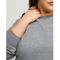 thumbnail image 4 of Hanes Originals Women's French Terry Sweatshirt (Plus Size) Black 50R PE Heather 4X, 4 of 5
