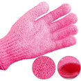 thumbnail image 2 of 4 pares de guantes exfoliantes, guantes de baño de masaje de spa de ducha reversibles (4 colores) oso de fresa Electrónica, 2 of 4